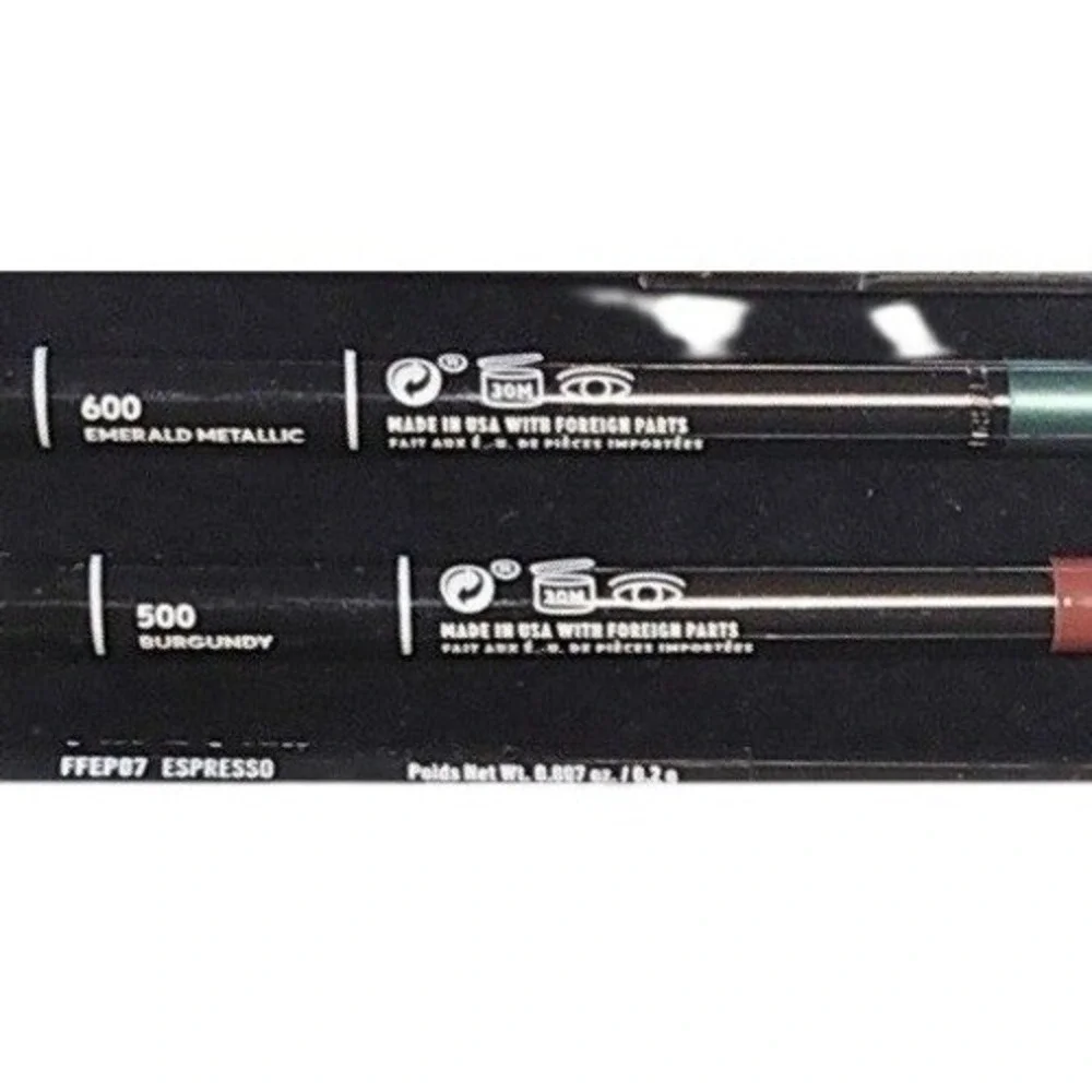 Covergirl Exhibitionist 24 Hour Kohl Eyeliner Set 500 Burgundy 600 Emerald Metal